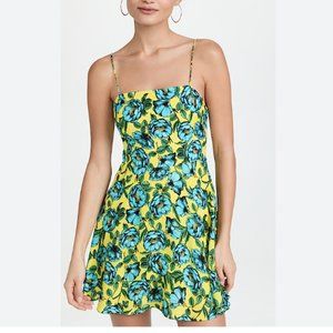 Alice + Olivia Glinda Mini Dress is Yellow Beach Bliss Sunflower, size 4